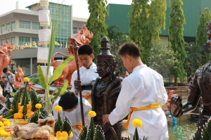 พิธีบวงสรวงเทวดาและพิธีฉลองศาลาพระพุทธอุตรมงคล